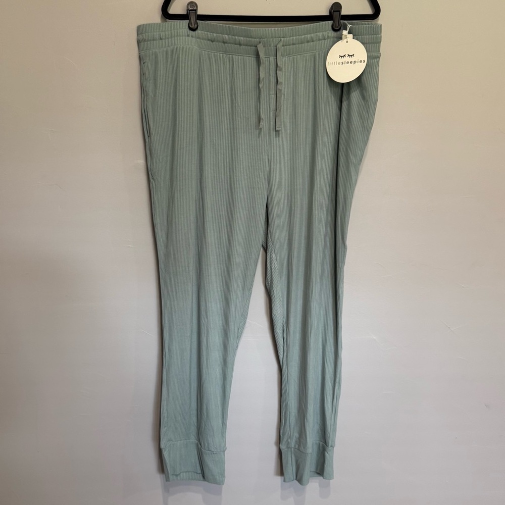 NEW NWT Little Sleepies Bamboo Stormy Ribbed 3X Women’s Pajama Pants Plus Size